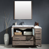 Fresca Torino 48" Modern Bathroom Vanity w/ Side Cabinet & Integrated Sink