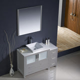 Fresca Torino 42" Modern Bathroom Vanity w/ Side Cabinet & Vessel Sink