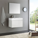 Fresca Mezzo 30" Wall Hung Modern Bathroom Vanity w/ Medicine Cabinet