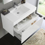 Fresca Mezzo 36" Wall Hung Modern Bathroom Vanity w/ Medicine Cabinet