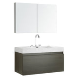 Fresca Mezzo 39" Modern Bathroom Vanity w/ Medicine Cabinet