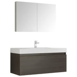 Fresca Mezzo 48" Wall Hung Modern Bathroom Vanity w/ Medicine Cabinet