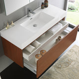 Fresca Mezzo 48" Wall Hung Modern Bathroom Vanity w/ Medicine Cabinet