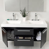 Fresca Opulento 54" Modern Double Sink Bathroom Vanity w/ Medicine Cabinet