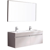 Fresca Largo 57" Modern Bathroom Vanity w/ Wavy Double Sinks