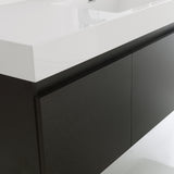 Fresca Mezzo 60" Wall Hung Single Sink Modern Bathroom Vanity w/ Medicine Cabinet