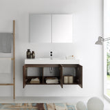 Fresca Vista 48" Wall Hung Modern Bathroom Vanity w/ Medicine Cabinet