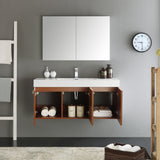 Fresca Vista 48" Wall Hung Modern Bathroom Vanity w/ Medicine Cabinet
