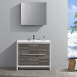 Fresca Allier Rio 40" Ash Gray Modern Bathroom Vanity