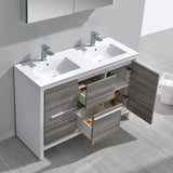 Fresca Allier Rio 48" Ash Gray Modern Bathroom Vanity