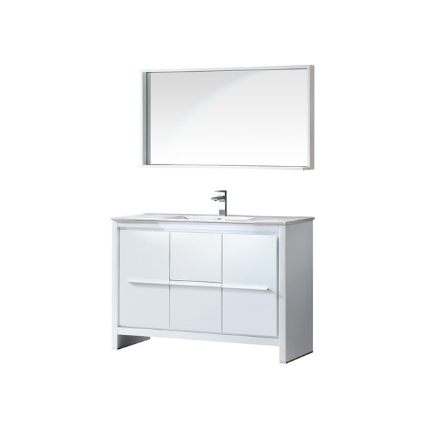 Fresca Allier 48" Modern Bathroom Vanity w/ Mirror