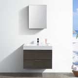 Fresca Valencia 30" Wall Hung Modern Bathroom Vanity w/ Medicine Cabinet