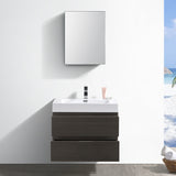 Fresca Valencia 30" Wall Hung Modern Bathroom Vanity w/ Medicine Cabinet