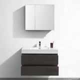 Fresca Valencia 36" Wall Hung Modern Bathroom Vanity w/ Medicine Cabinet