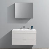 Fresca Valencia 40" Wall Hung Modern Bathroom Vanity w/ Medicine Cabinet