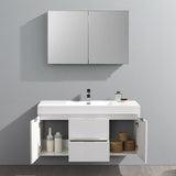 Fresca Valencia 48" Wall Hung Modern Bathroom Vanity w/ Medicine Cabinet