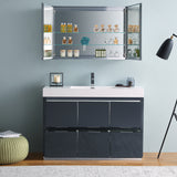 Fresca Valencia 48" Free Standing Modern Bathroom Vanity w/ Medicine Cabinet