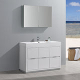 Fresca Valencia 48" Free Standing Modern Bathroom Vanity w/ Medicine Cabinet