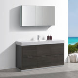 Fresca Valencia 60" Free Standing Modern Bathroom Vanity w/ Medicine Cabinet