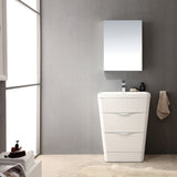 Fresca Milano 26" Modern Bathroom Vanity w/ Medicine Cabinet
