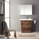 Fresca Milano 32" Modern Bathroom Vanity w/ Medicine Cabinet