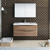 Fresca Tuscany 40" Rosewood Wall Hung Modern Bathroom Vanity FVN9040RW