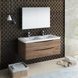 Fresca Tuscany 48" Rosewood Wall Hung Double Modern Bathroom Vanity FVN9048RW-D