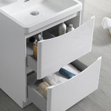 Fresca Tuscany 24" Glossy White Free Standing Modern Bathroom Vanity FVN9124WH