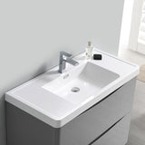 Fresca Tuscany 40" Glossy Gray Free Standing Modern Bathroom Vanity FVN9140GRG
