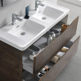 Fresca Tuscany 48" Rosewood Free Standing Double Sink Modern Bathroom Vanity FVN9148RW-D
