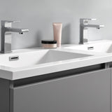 Fresca Lazzaro 48" Gray Free Standing Double Sink Modern Bathroom Vanity FVN93-2424GR-D