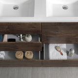 Fresca Lazzaro 48" Rosewood Free Standing Double Sink Modern Bathroom Vanity FVN93-2424RW-D