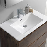 Fresca Lazzaro 30" Rosewood Free Standing Modern Bathroom Vanity FVN9330RW