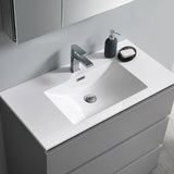 Fresca Lazzaro 36" Gray Free Standing Modern Bathroom Vanity FVN9336GR