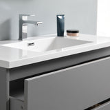 Fresca Lazzaro 42" Gray Free Standing Modern Bathroom Vanity FVN9342GR