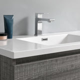 Fresca Lazzaro 42" Glossy Ash Gray Free Standing Modern Bathroom Vanity FVN9342HA
