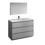 Fresca Lazzaro 48" Gray Free Standing Modern Bathroom Vanity FVN9348GR