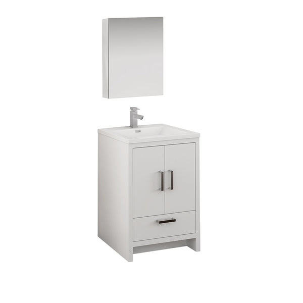 Fresca Imperia 24" Glossy White Free Standing Modern Bathroom Vanity FVN9424WH