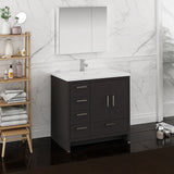 Fresca Imperia 36" Dark Gray Oak Modern Bathroom Vanity FVN9436DGO-L