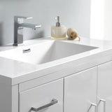 Fresca Imperia 36" Glossy White Modern Bathroom Vanity - Left Version FVN9436WH-L