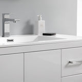 Fresca Imperia 36" Glossy White Modern Bathroom Vanity - Left Version FVN9436WH-L