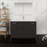 Fresca Imperia 48" Dark Gray Oak Free Standing Modern Bathroom Vanity FVN9448DGO