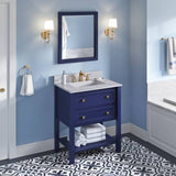 Jeffrey Alexander Adler Transitional 30" Hale Blue Single Sink Vanity VKITADL30BLWCR
