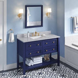 Jeffrey Alexander Adler Transitional 48" Hale Blue Single Sink Vanity VKITADL48BLWCR