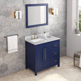 Jeffrey Alexander Cade Modern 36" Hale Blue Single Sink Vanity VKITCAD36BLWCR