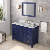 Jeffrey Alexander Cade Modern 48" Hale Blue Single Sink Vanity VKITCAD48BLWCR