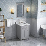 Jeffrey Alexander Chatham Traditional 24" Grey Single Sink Vanity VKITCHA24GRWCR