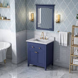 Jeffrey Alexander Chatham Contemporary 30" Hale Blue Single Sink Vanity VKITCHA30BLWCR