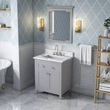 Jeffrey Alexander Chatham Traditional 30" Grey Single Sink Vanity w/ Quartz Top | VKITCHA30GRCQR