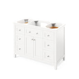 Jeffrey Alexander Chatham Traditional 48" White Single Sink Vanity w/ Quartz Top | VKITCHA48WHCQR